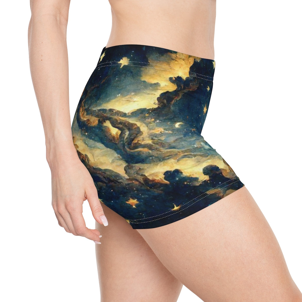 the night sky by michaelangelo - Women's Shorts (AOP)