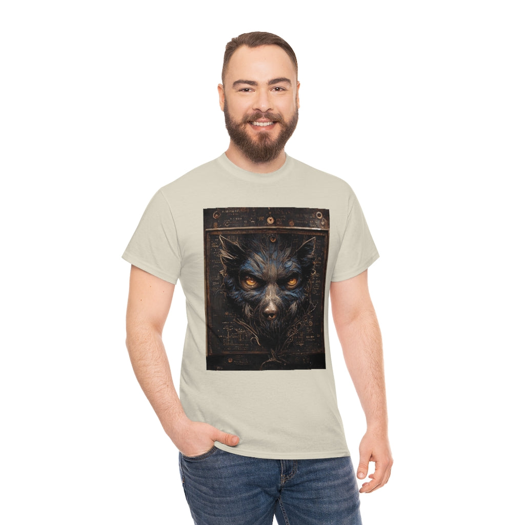 a_blueprint_of_a_steampunk_werewolf_concept_art - Unisex Heavy Cotton Tee