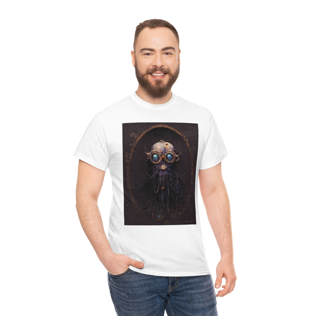 a_blueprint_of_a_steampunk_mind_flayer_concept_art- Unisex Heavy Cotton Tee