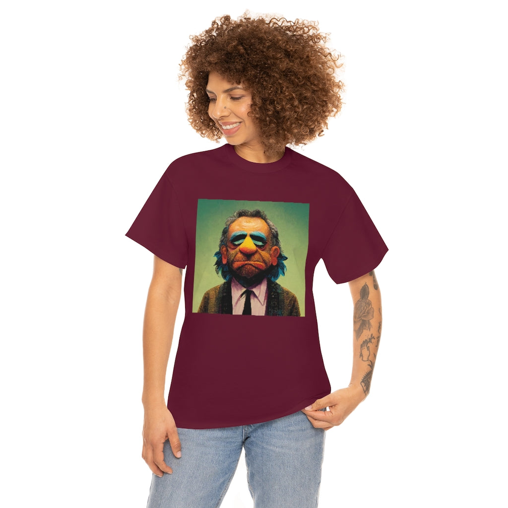 charles bukowski as a muppet - Unisex Heavy Cotton Tee