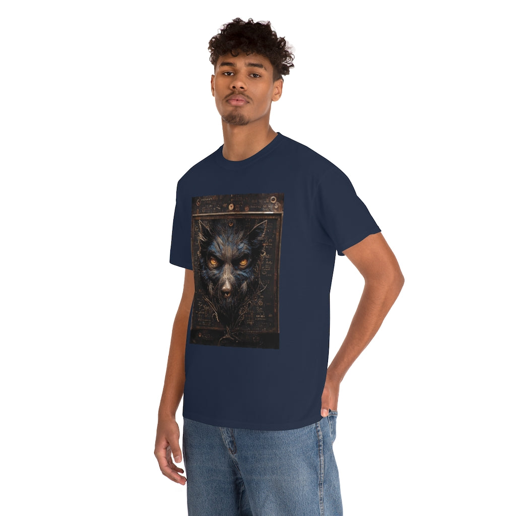 a_blueprint_of_a_steampunk_werewolf_concept_art - Unisex Heavy Cotton Tee