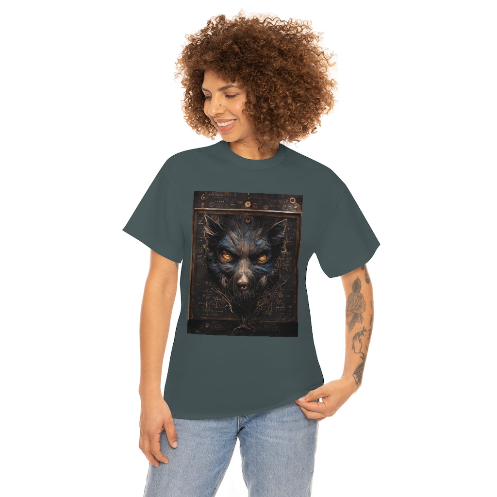 a_blueprint_of_a_steampunk_werewolf_concept_art - Unisex Heavy Cotton Tee