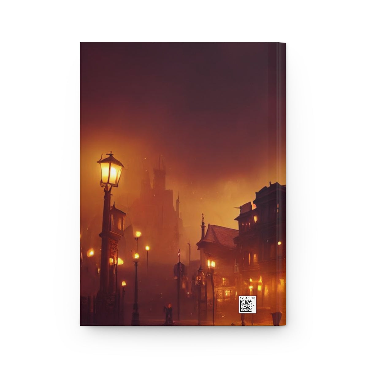 fantasy scene, old victorian city, many details, dark fantasy, sparkle, lights, Grimdark, ornate, Intricate details, unreal engine, 8k - Hardcover Journal Matte