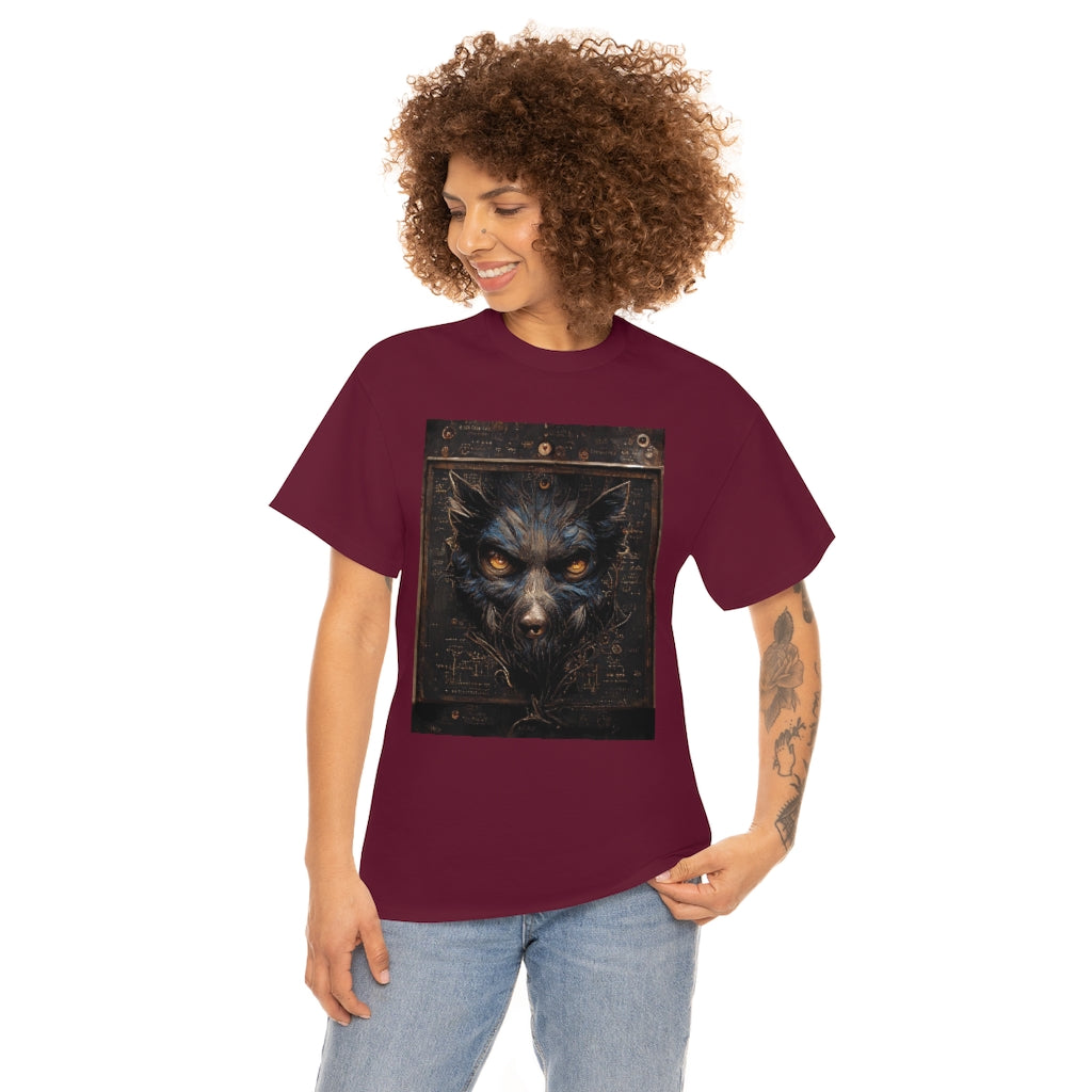 a_blueprint_of_a_steampunk_werewolf_concept_art - Unisex Heavy Cotton Tee