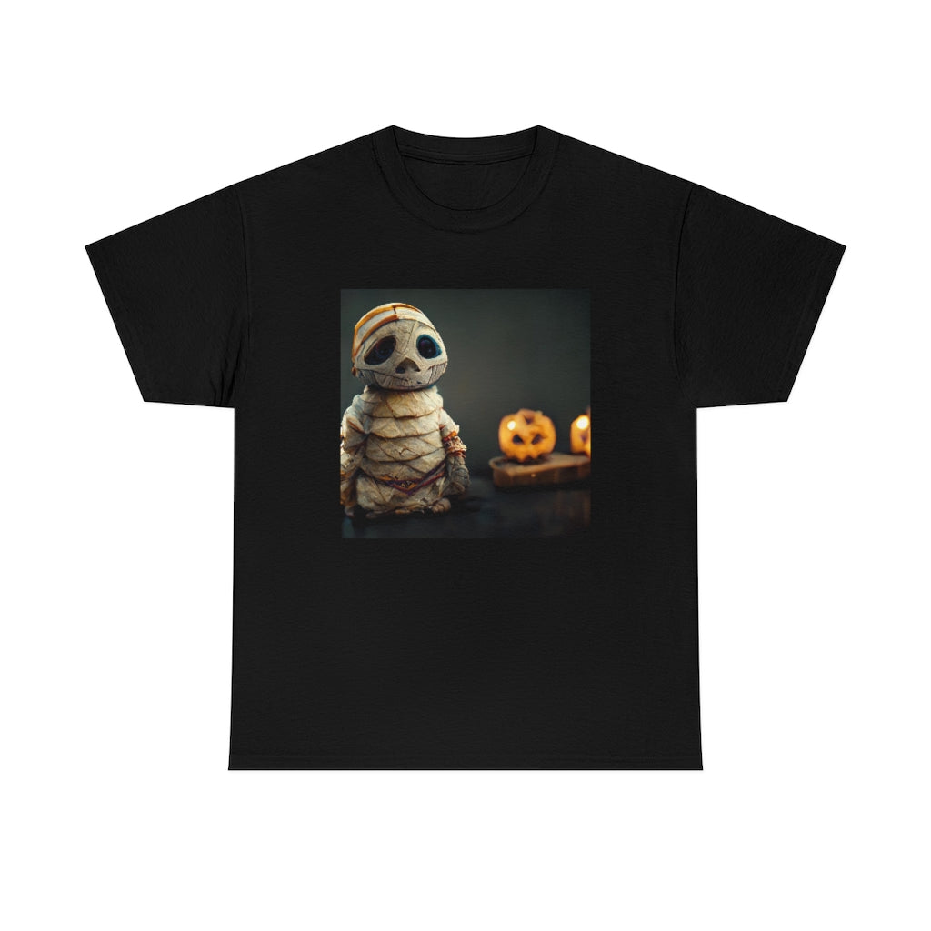 cute_halloween_mummy_concept_art_realistic_octane_render - Unisex Heavy Cotton Tee