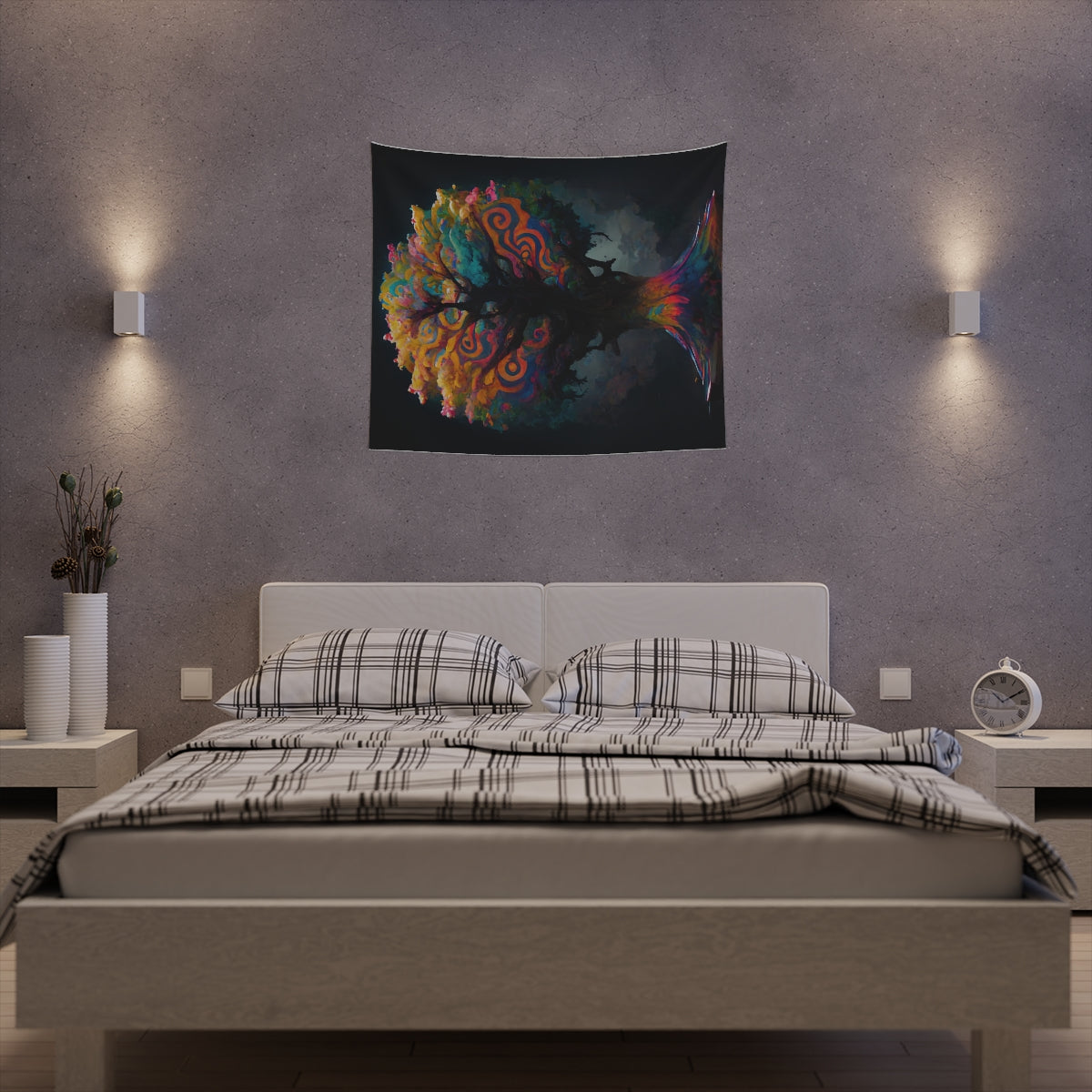 psychedelic tree - Indoor Wall Tapestries