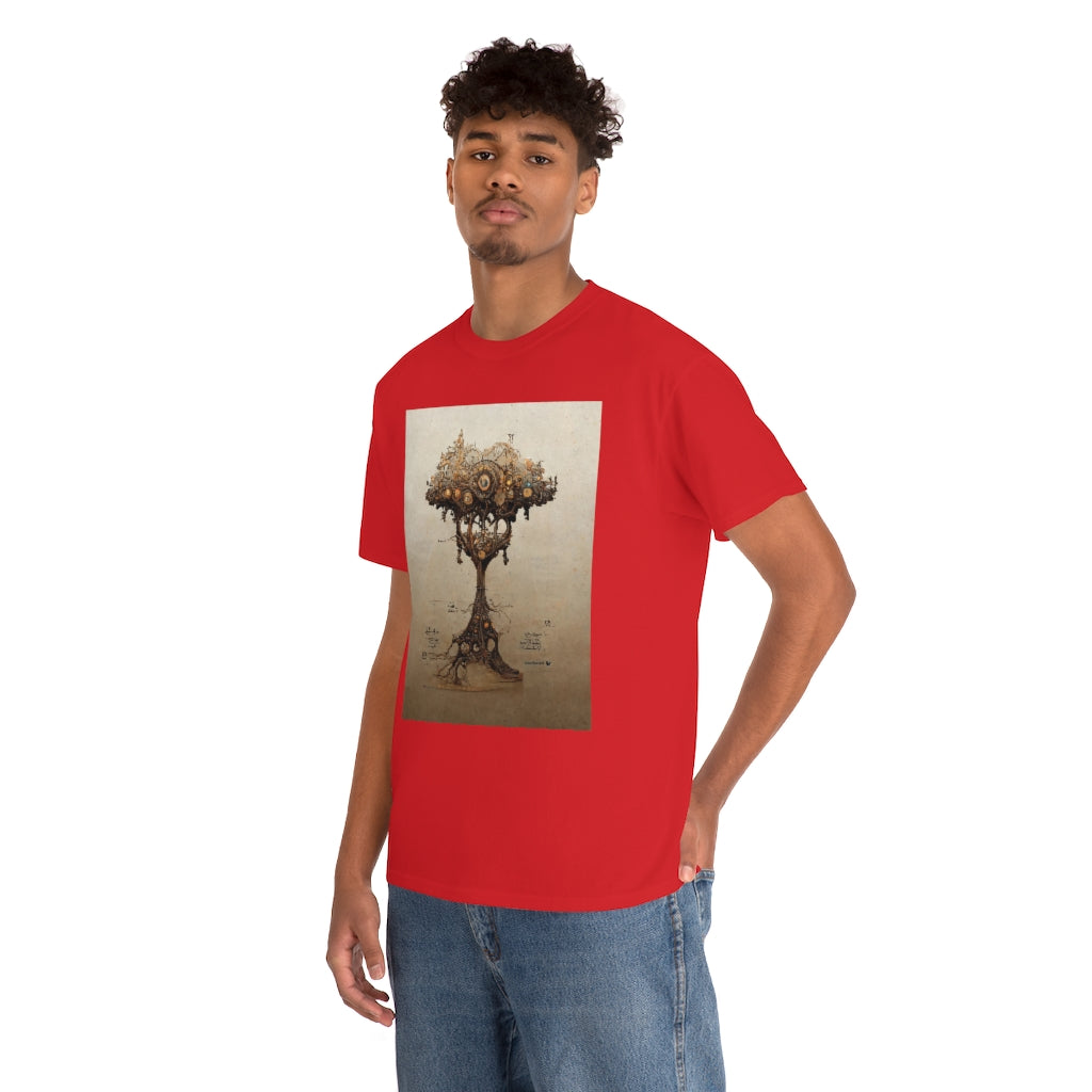 a_blueprint_of_a_steampunk_tree_concept_art - Unisex Heavy Cotton Tee