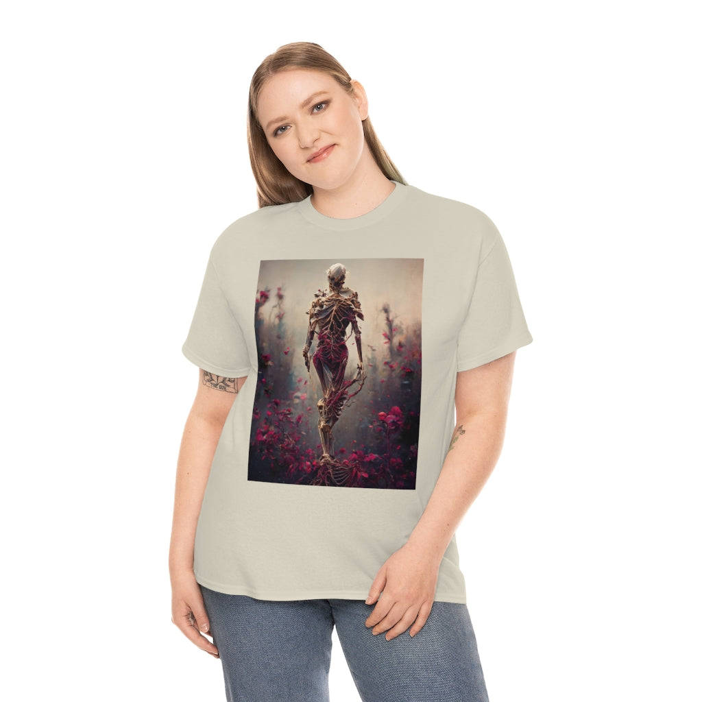 skeleton_made_of_vines_full_body - Unisex Heavy Cotton Tee