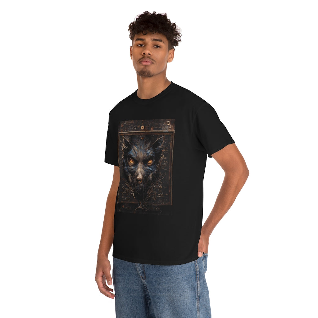 a_blueprint_of_a_steampunk_werewolf_concept_art - Unisex Heavy Cotton Tee