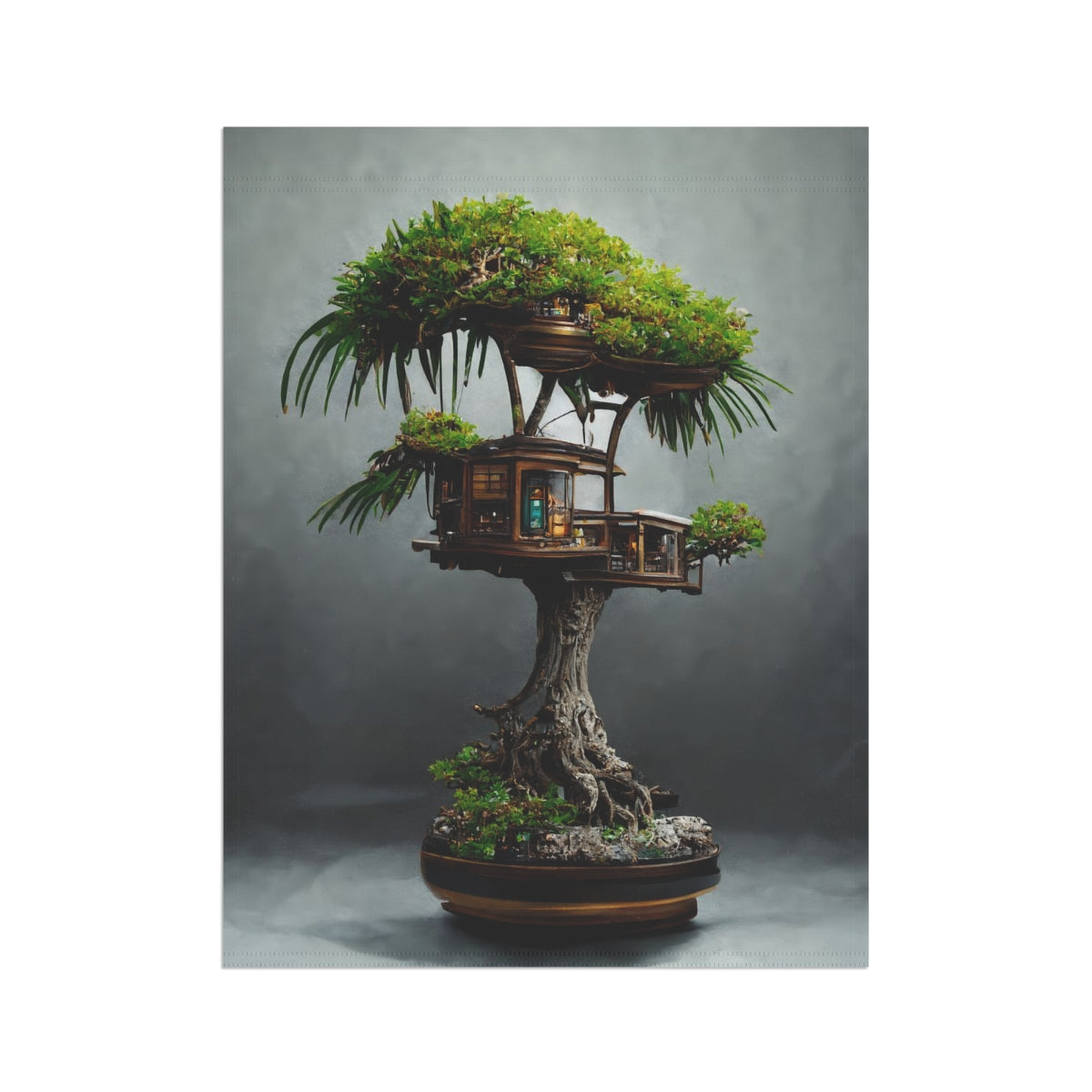 palm tree bonsai treehouse