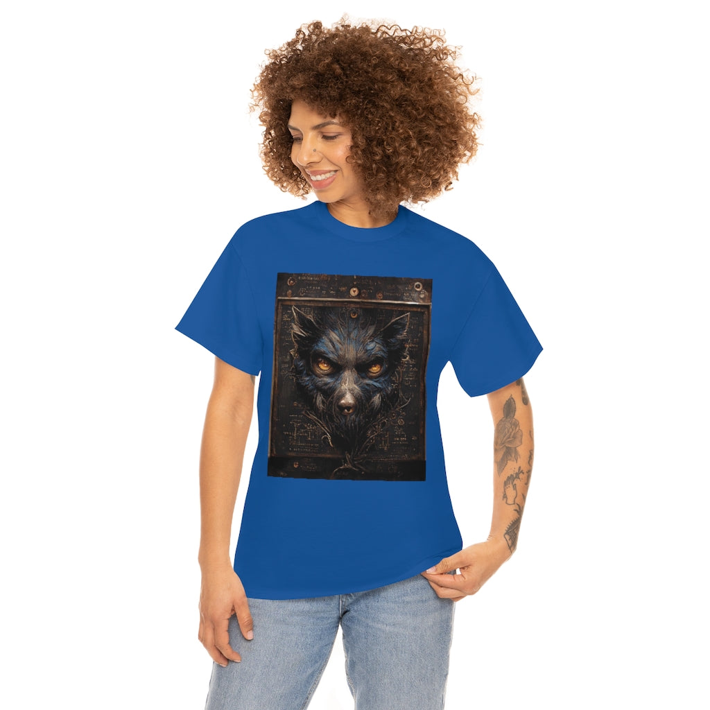 a_blueprint_of_a_steampunk_werewolf_concept_art - Unisex Heavy Cotton Tee