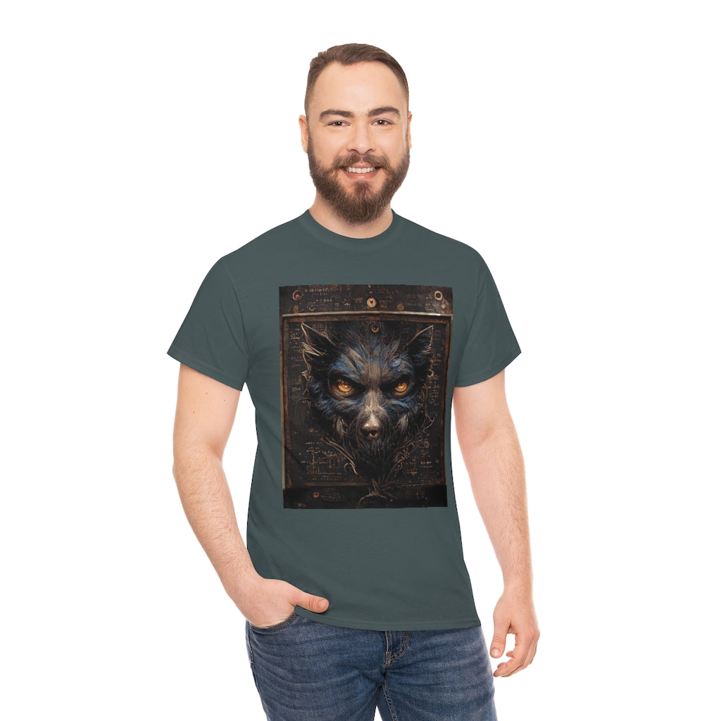 a_blueprint_of_a_steampunk_werewolf_concept_art - Unisex Heavy Cotton Tee