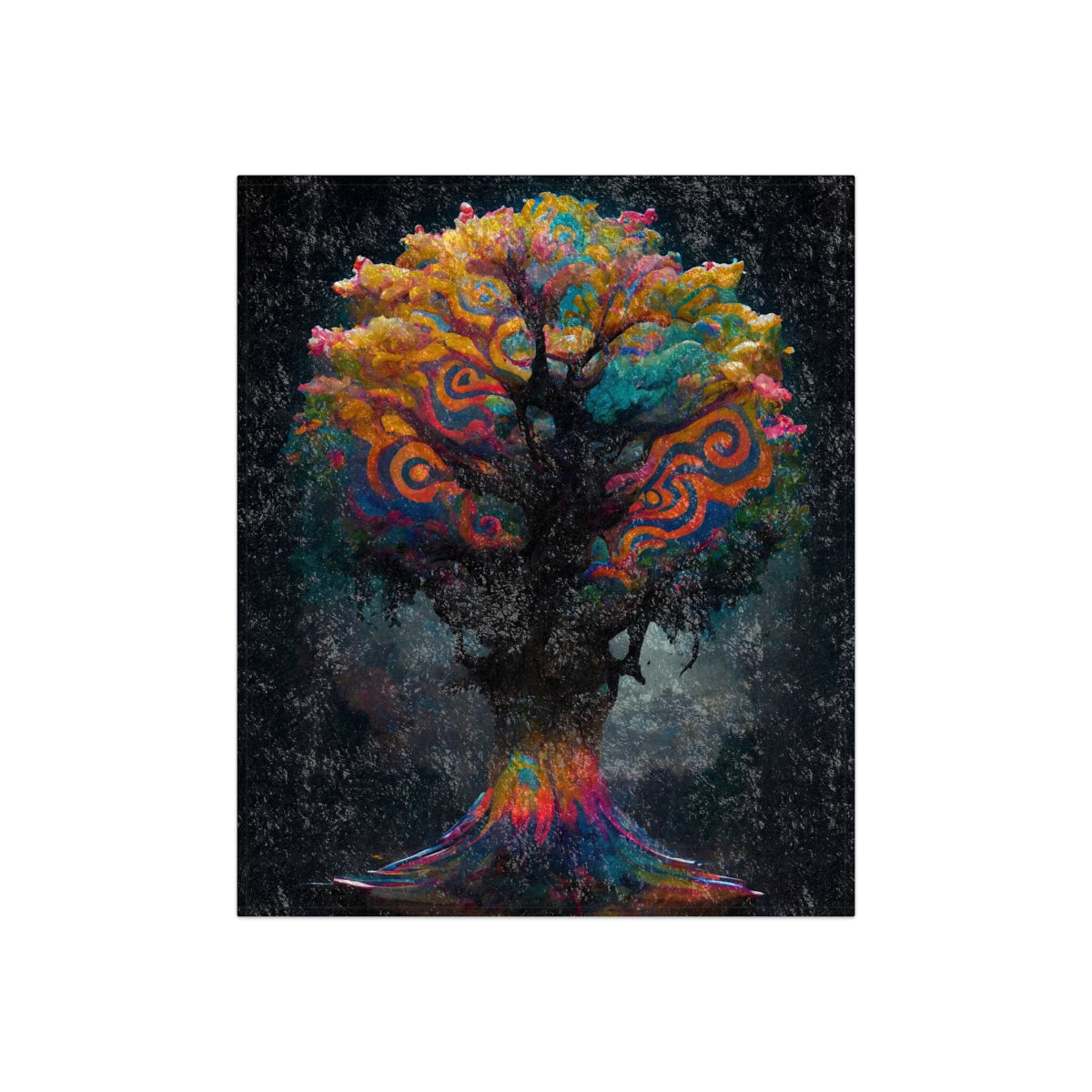 psychedelic tree - Crushed Velvet Blanket