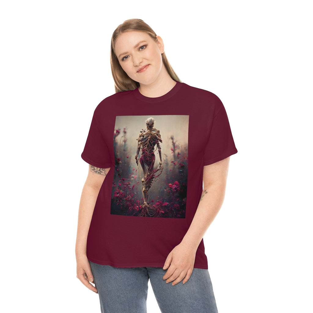 skeleton_made_of_vines_full_body - Unisex Heavy Cotton Tee