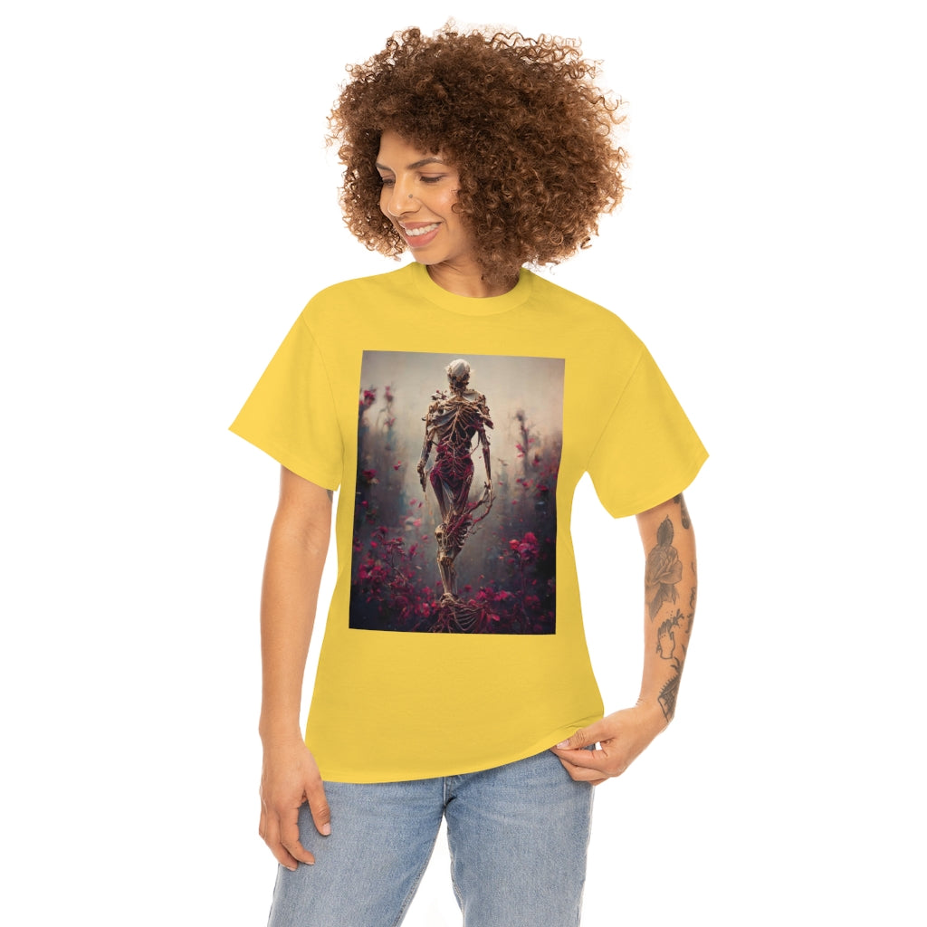 skeleton_made_of_vines_full_body - Unisex Heavy Cotton Tee