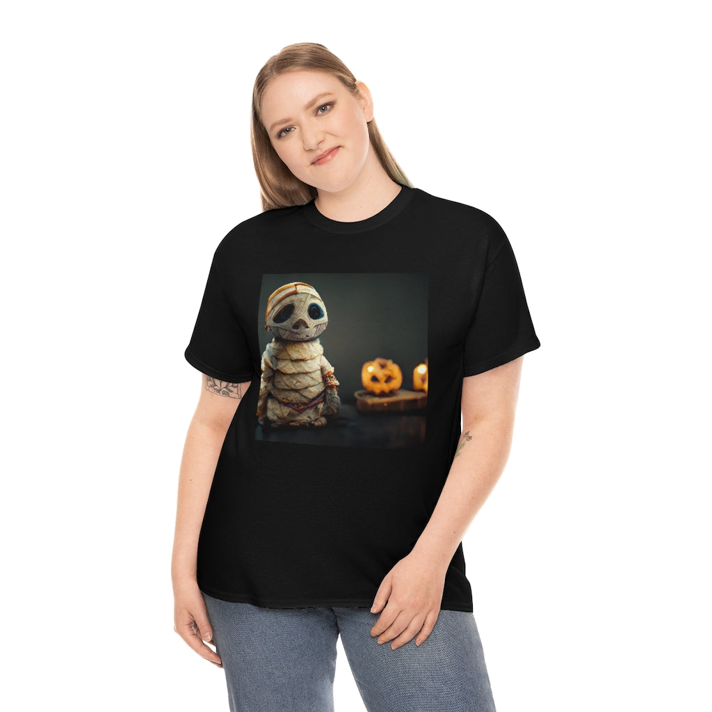 cute_halloween_mummy_concept_art_realistic_octane_render - Unisex Heavy Cotton Tee