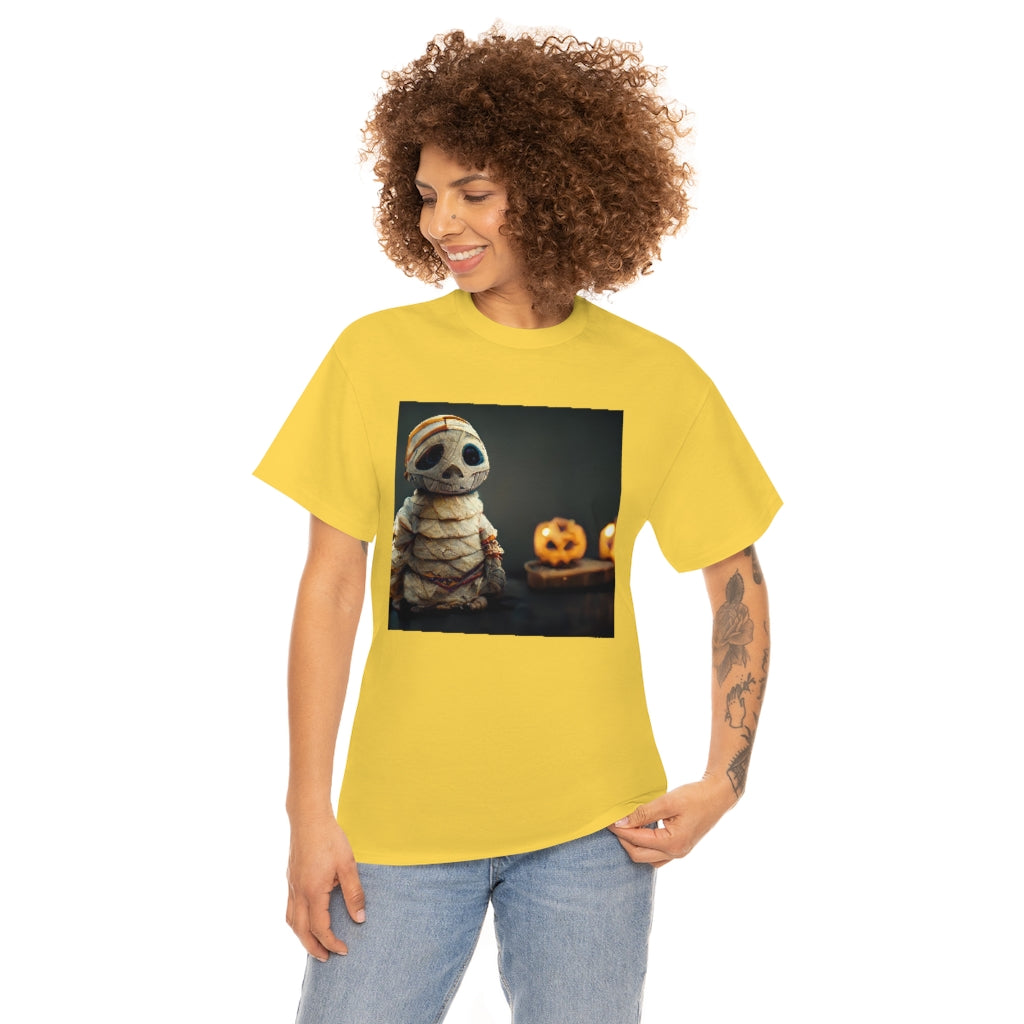 cute_halloween_mummy_concept_art_realistic_octane_render - Unisex Heavy Cotton Tee