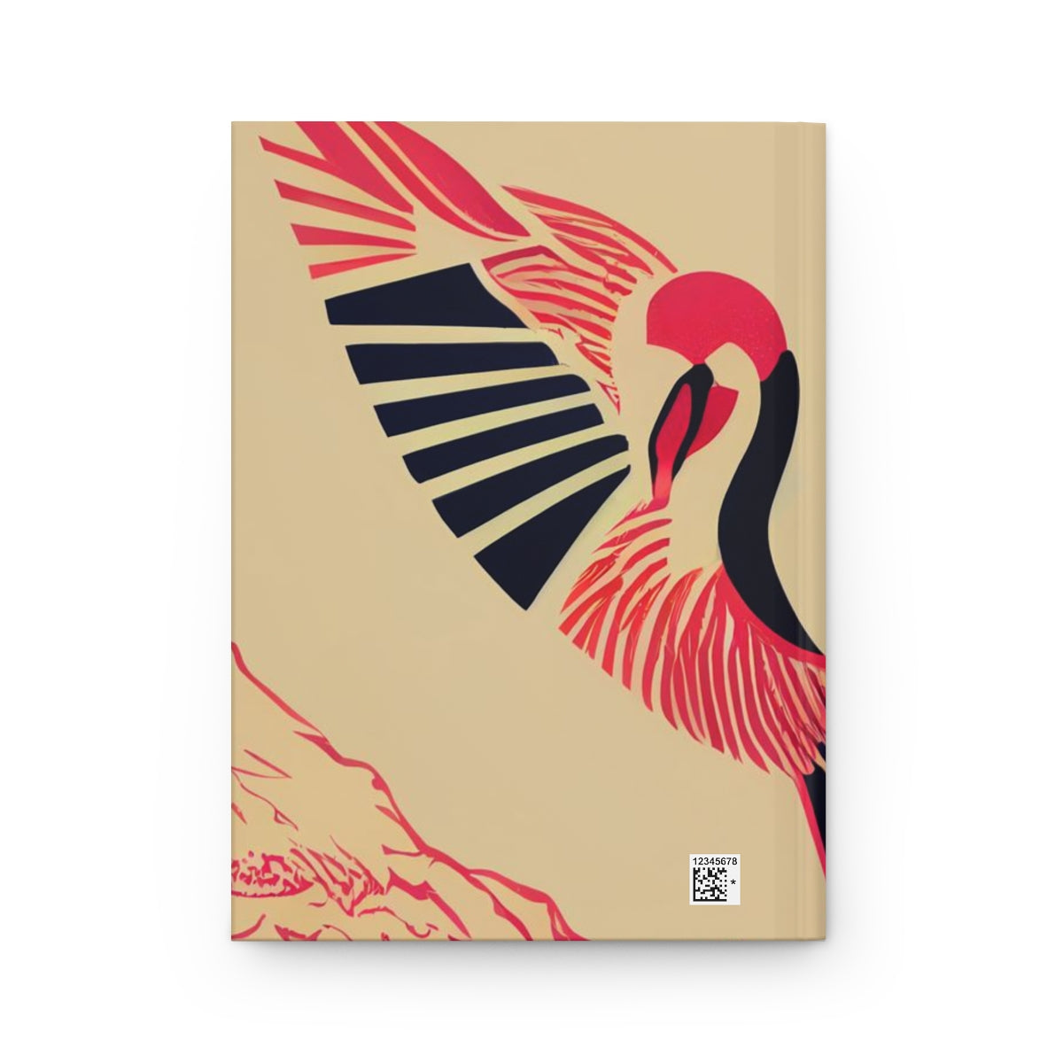 logo for a pnw flamingo club, art deco - Hardcover Journal Matte