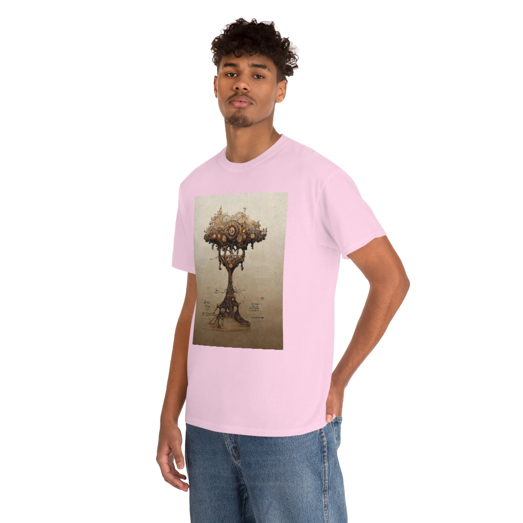 a_blueprint_of_a_steampunk_tree_concept_art - Unisex Heavy Cotton Tee