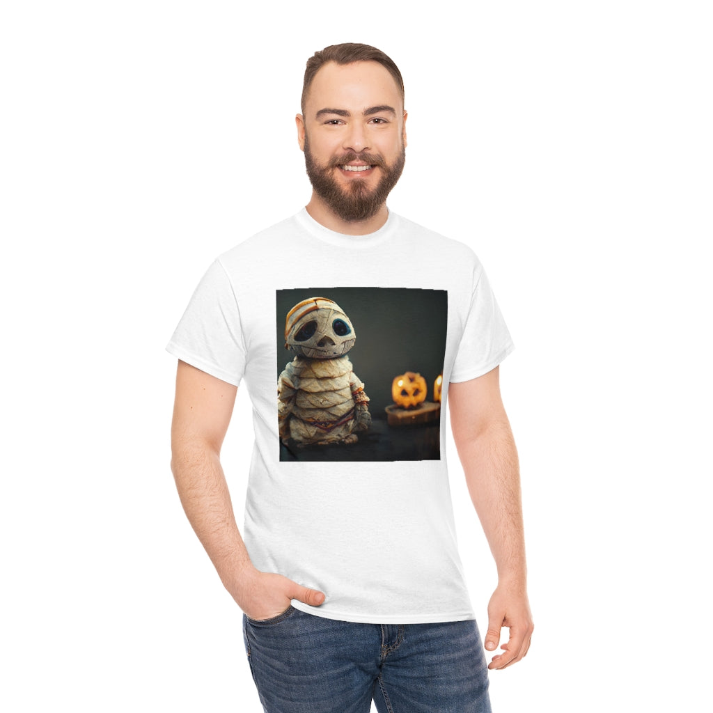 cute_halloween_mummy_concept_art_realistic_octane_render - Unisex Heavy Cotton Tee