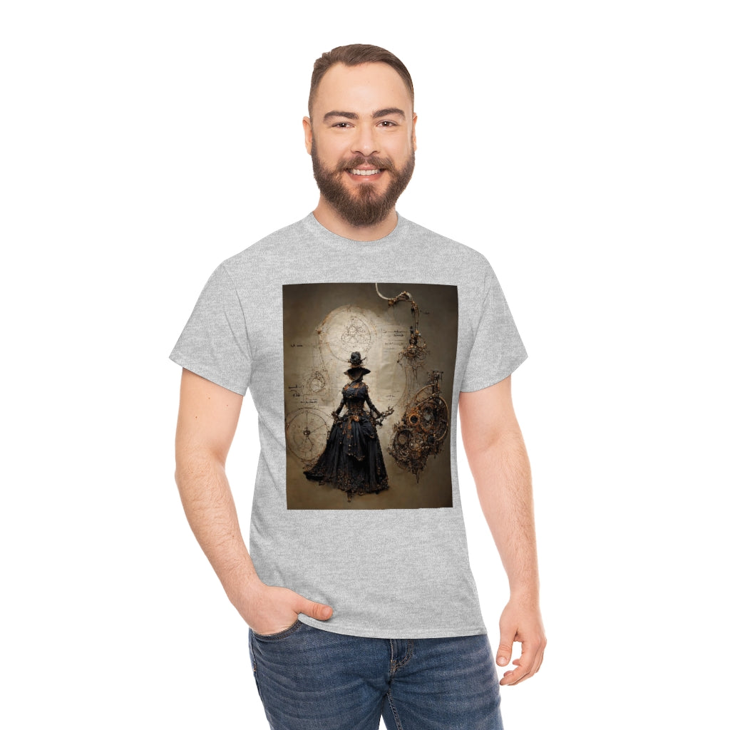 a_blueprint_of_a_steampunk_witch_concept_art - Unisex Heavy Cotton Tee