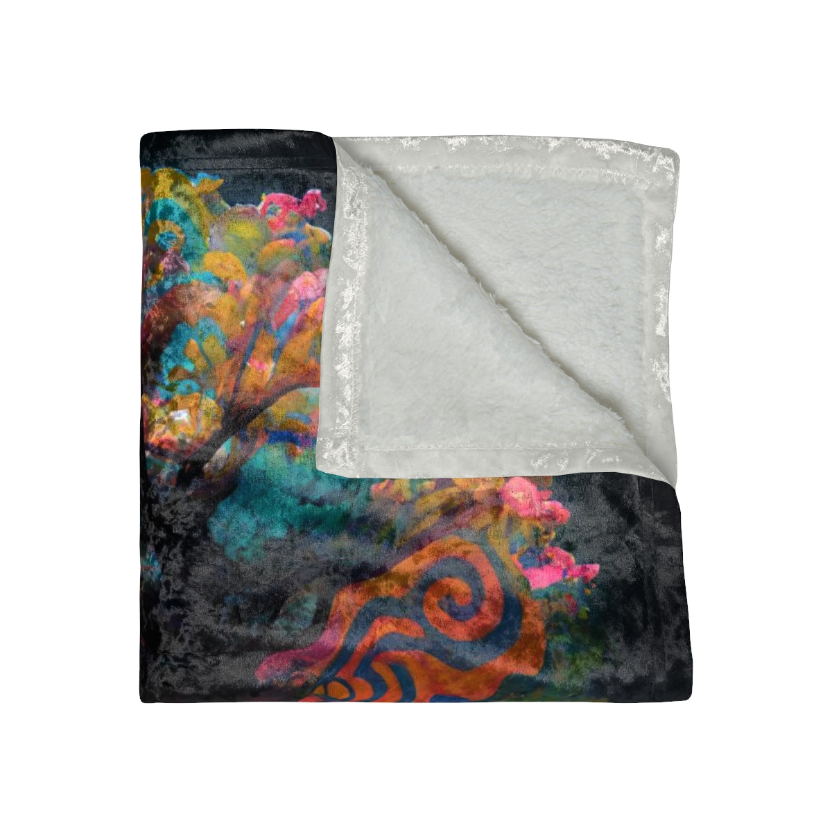 psychedelic tree - Crushed Velvet Blanket