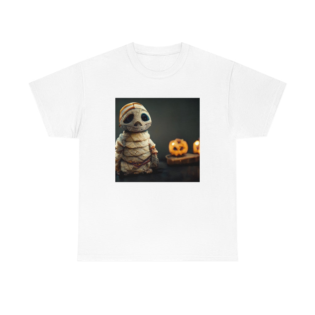 cute_halloween_mummy_concept_art_realistic_octane_render - Unisex Heavy Cotton Tee