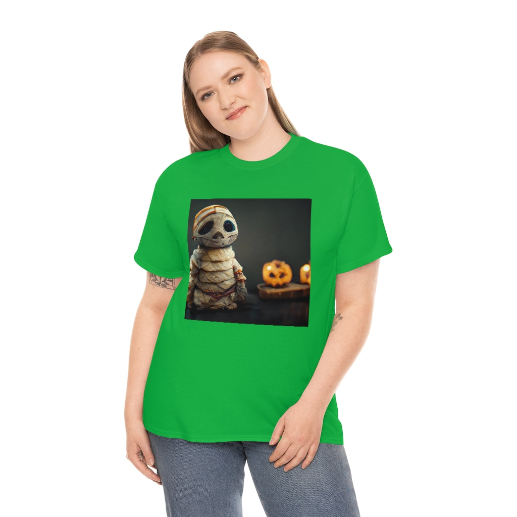 cute_halloween_mummy_concept_art_realistic_octane_render - Unisex Heavy Cotton Tee