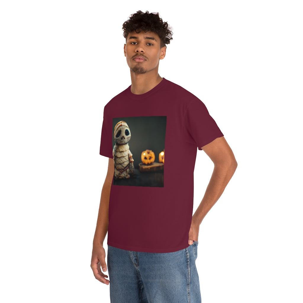 cute_halloween_mummy_concept_art_realistic_octane_render - Unisex Heavy Cotton Tee