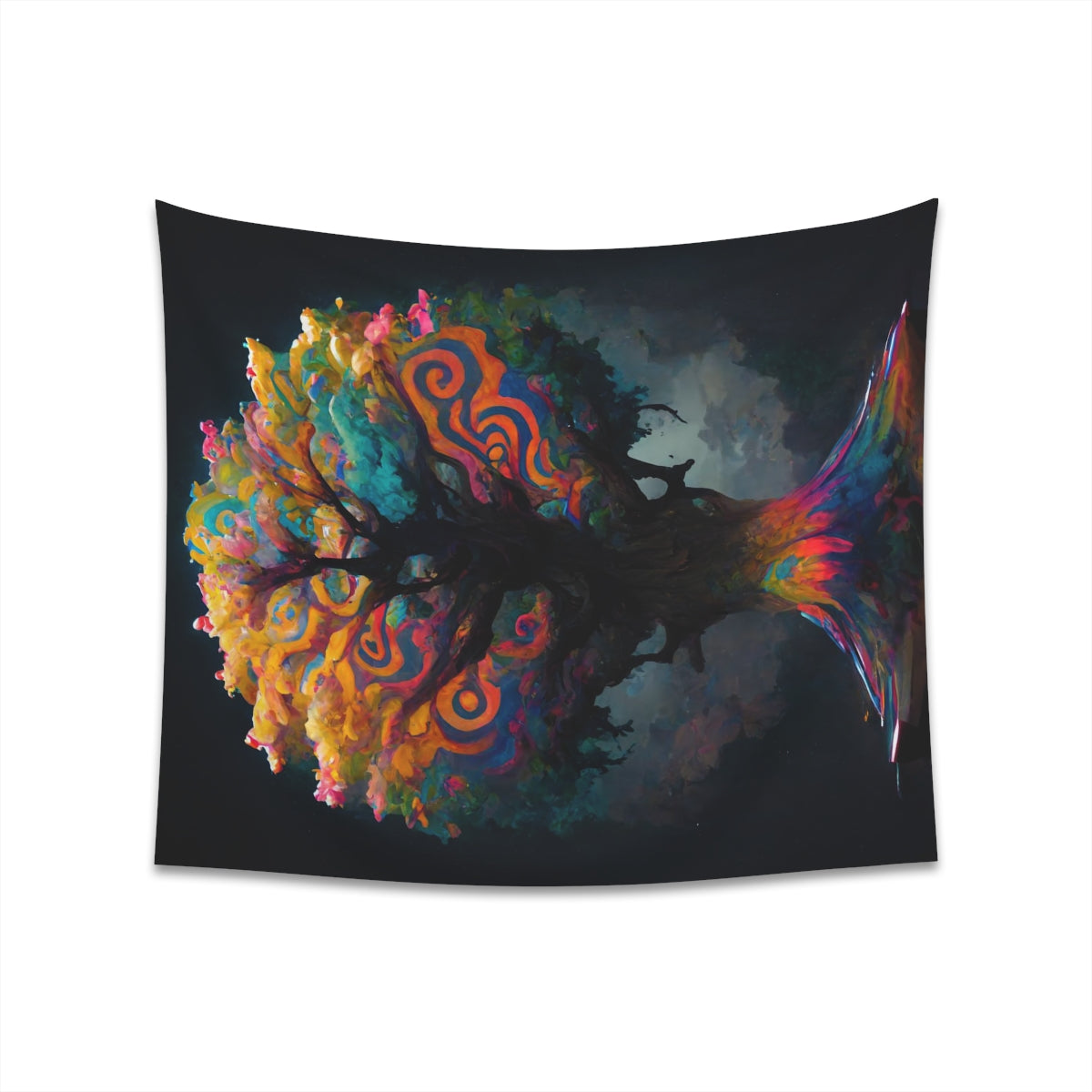 psychedelic tree - Indoor Wall Tapestries