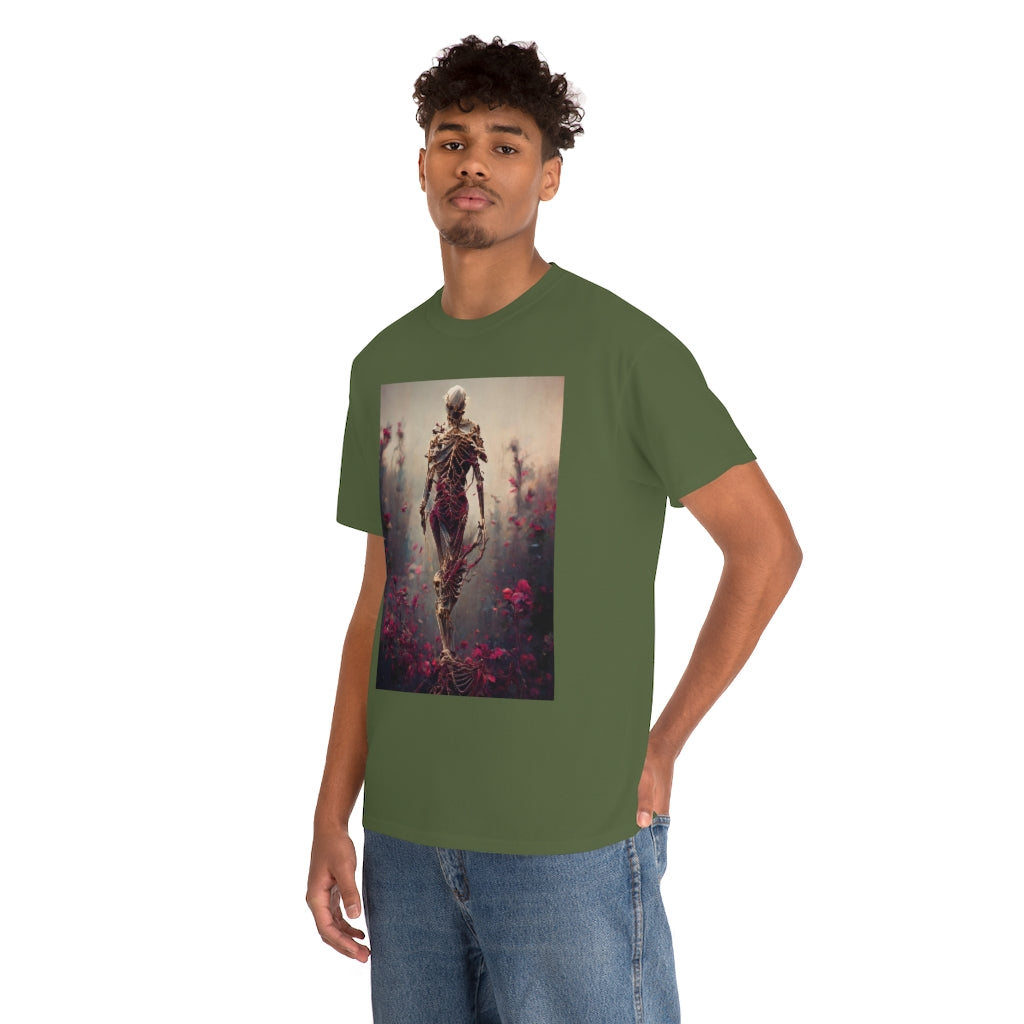 skeleton_made_of_vines_full_body - Unisex Heavy Cotton Tee