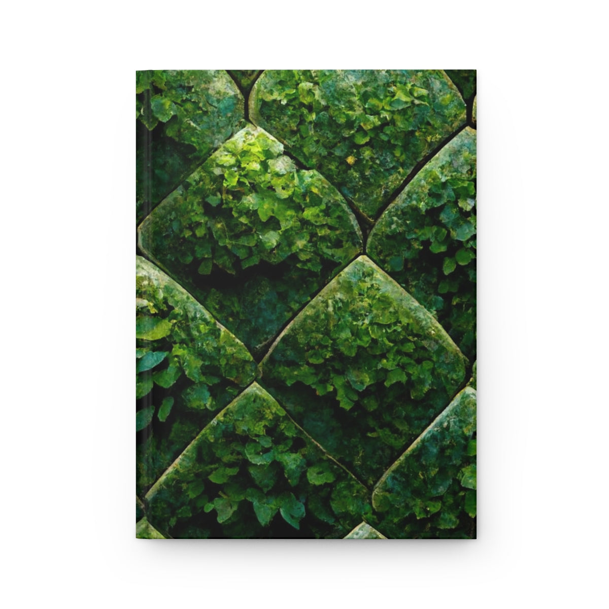 detailed tiling pattern of ivy climbing up brick - Hardcover Journal Matte