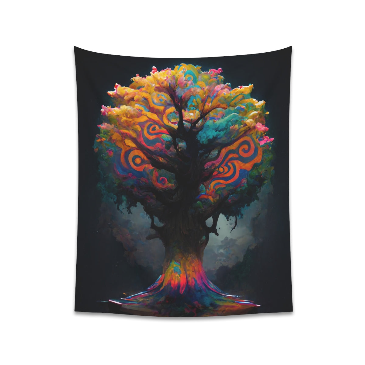 psychedelic tree - Indoor Wall Tapestries