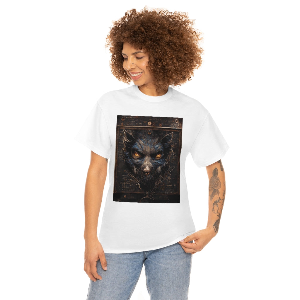 a_blueprint_of_a_steampunk_werewolf_concept_art - Unisex Heavy Cotton Tee