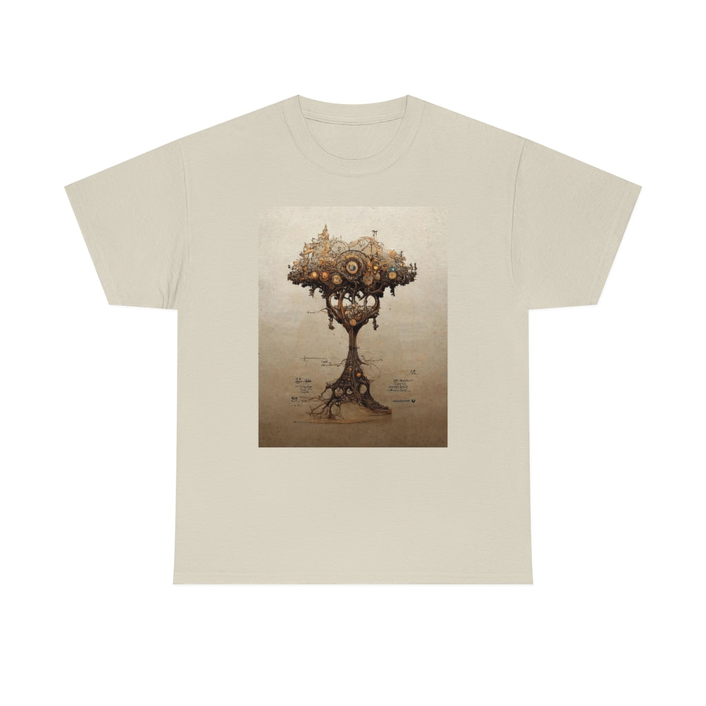 a_blueprint_of_a_steampunk_tree_concept_art - Unisex Heavy Cotton Tee