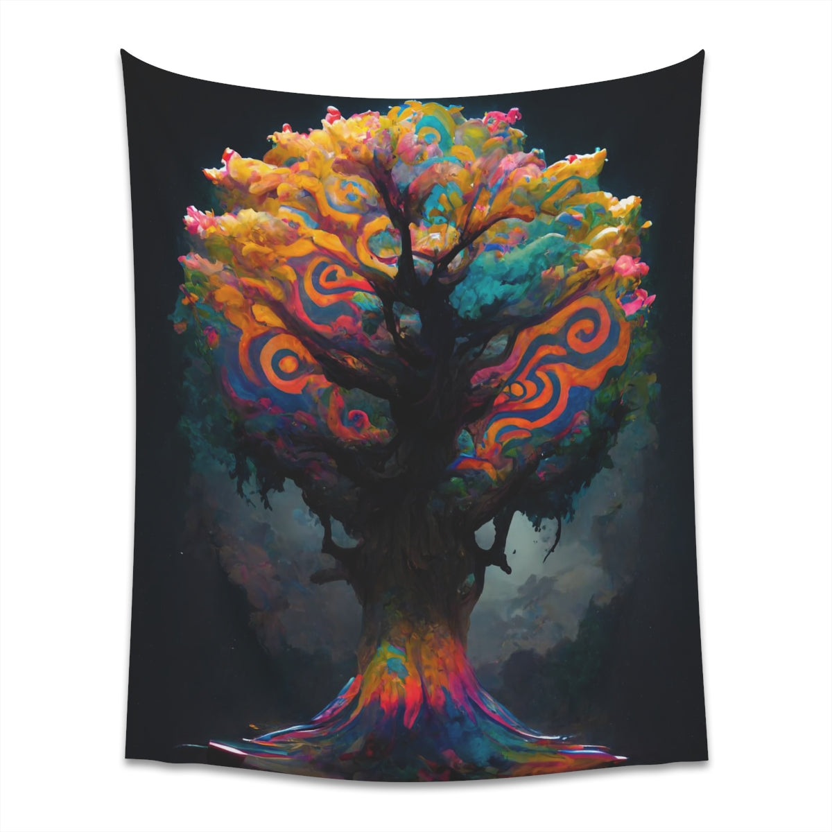 psychedelic tree - Indoor Wall Tapestries