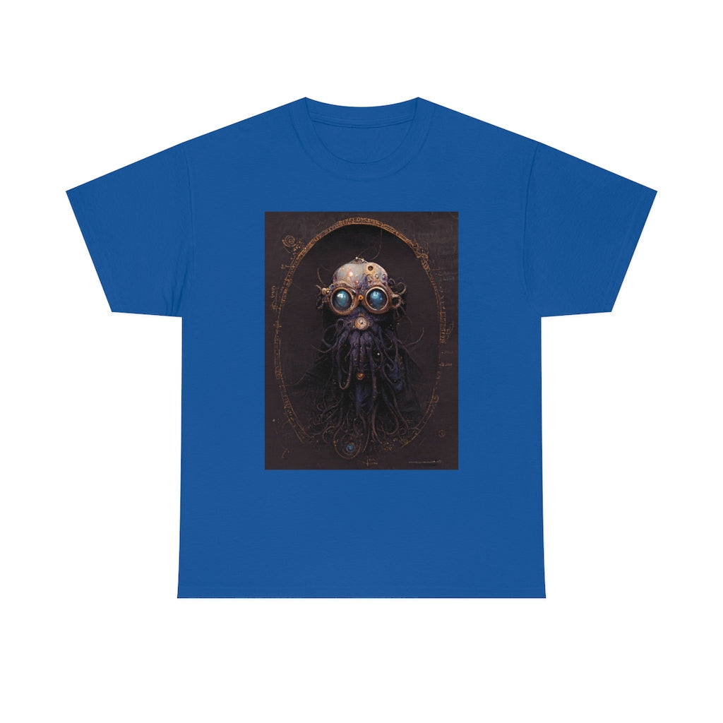 a_blueprint_of_a_steampunk_mind_flayer_concept_art- Unisex Heavy Cotton Tee