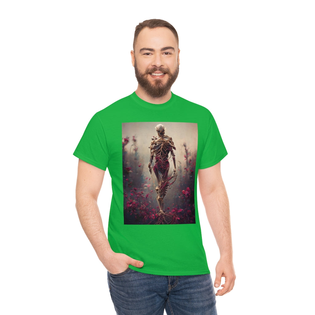 skeleton_made_of_vines_full_body - Unisex Heavy Cotton Tee