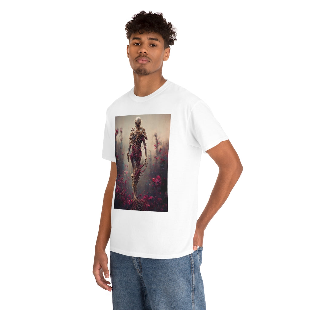 skeleton_made_of_vines_full_body - Unisex Heavy Cotton Tee