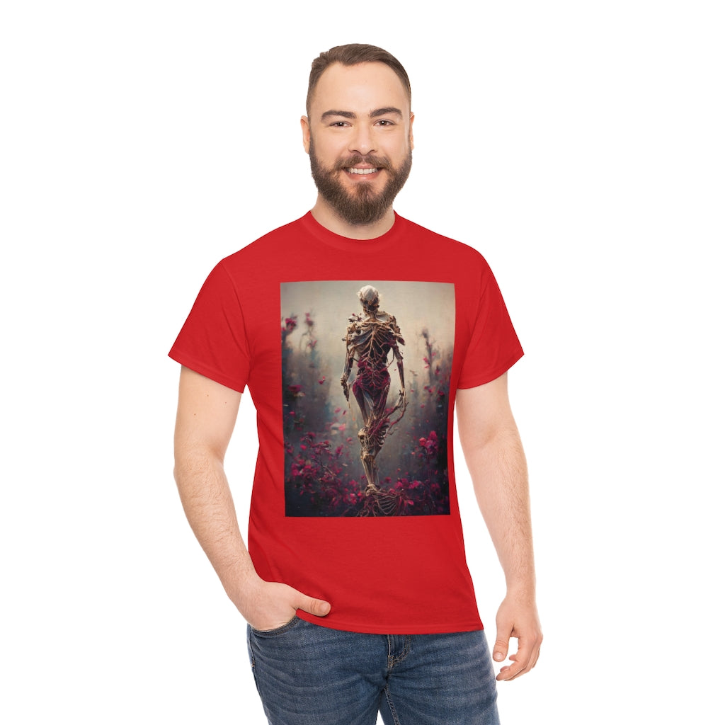 skeleton_made_of_vines_full_body - Unisex Heavy Cotton Tee