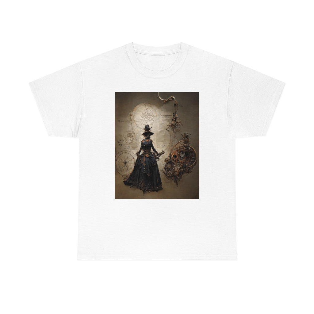 a_blueprint_of_a_steampunk_witch_concept_art - Unisex Heavy Cotton Tee