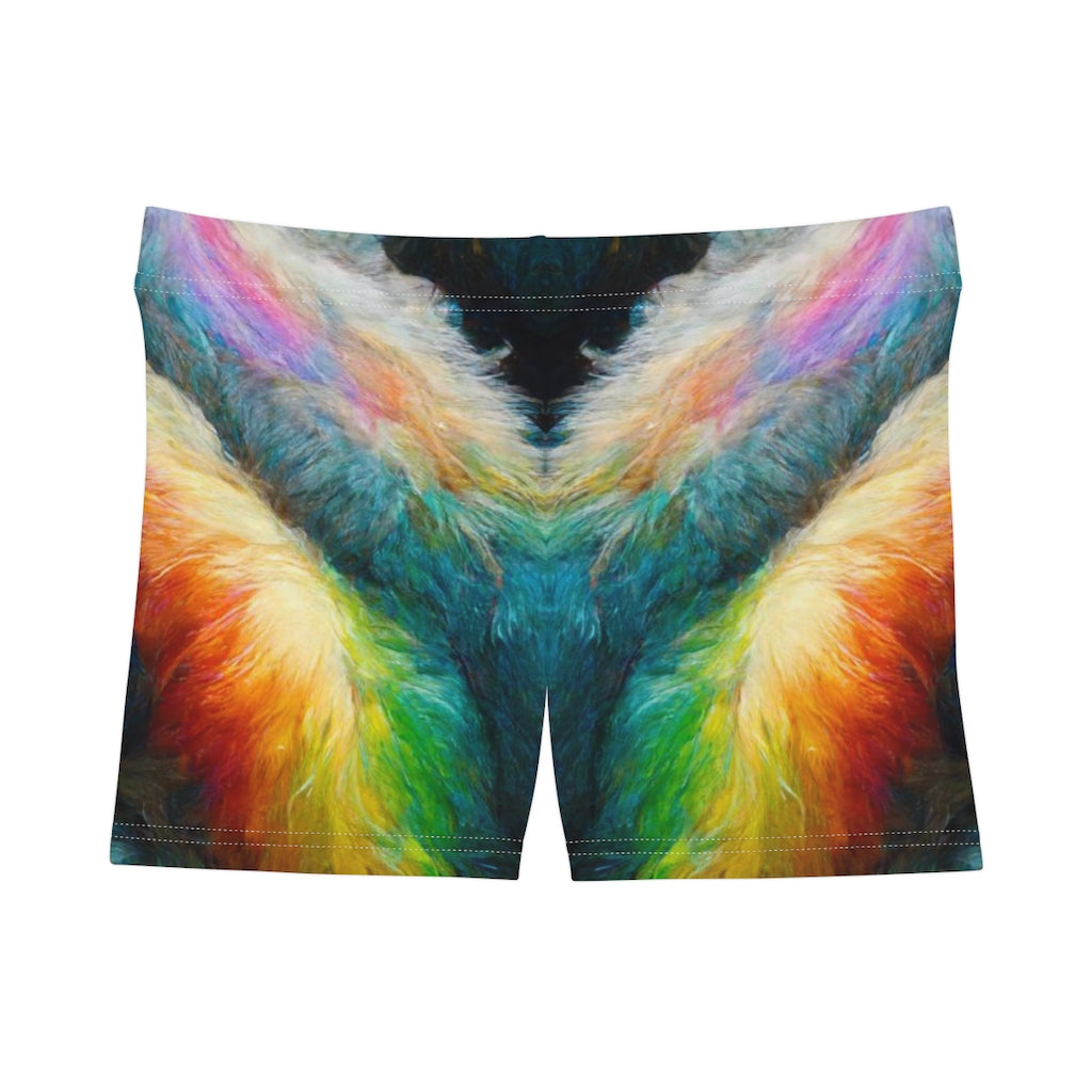 an abstract expanse of fluffy rainbow fur - Women's Shorts (AOP)