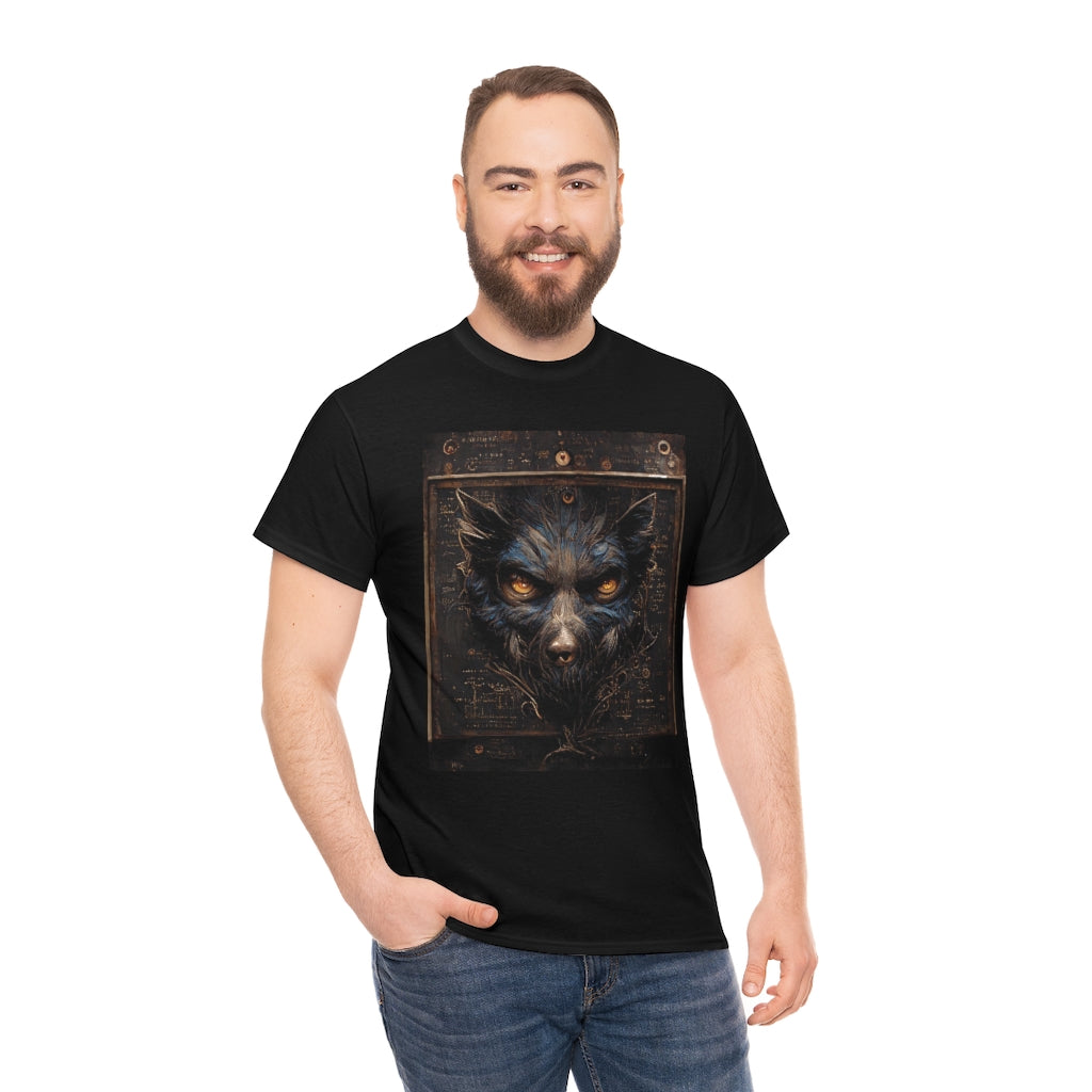 a_blueprint_of_a_steampunk_werewolf_concept_art - Unisex Heavy Cotton Tee