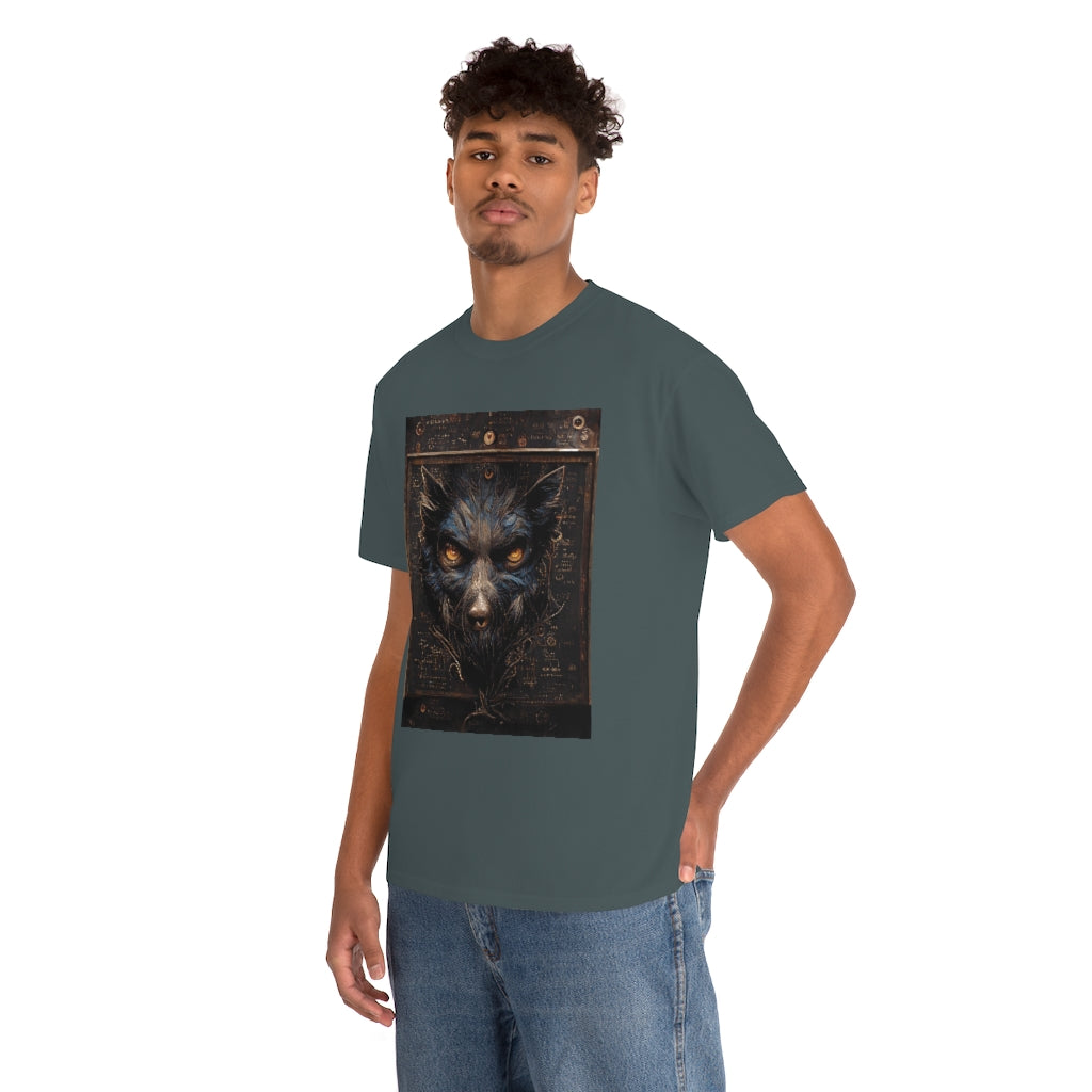 a_blueprint_of_a_steampunk_werewolf_concept_art - Unisex Heavy Cotton Tee