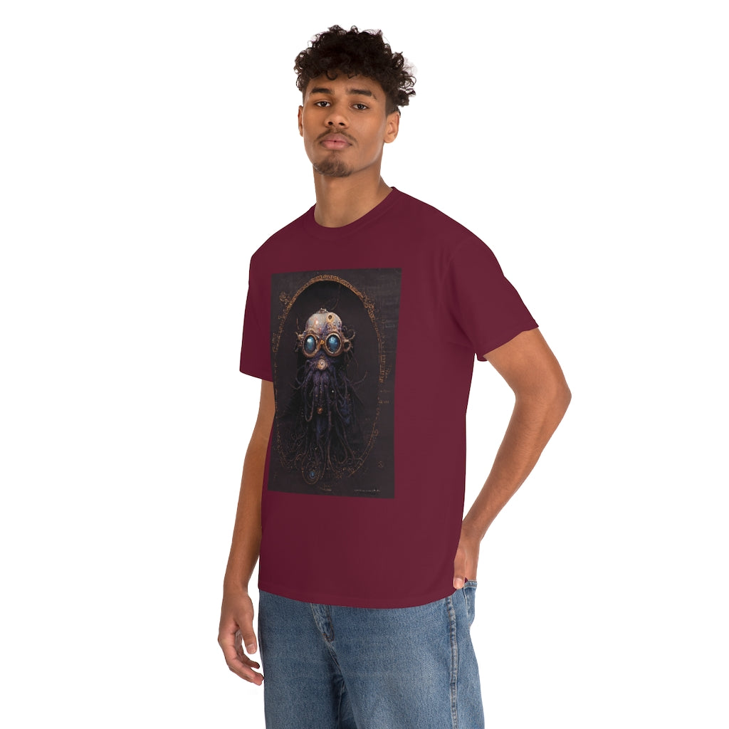 a_blueprint_of_a_steampunk_mind_flayer_concept_art- Unisex Heavy Cotton Tee