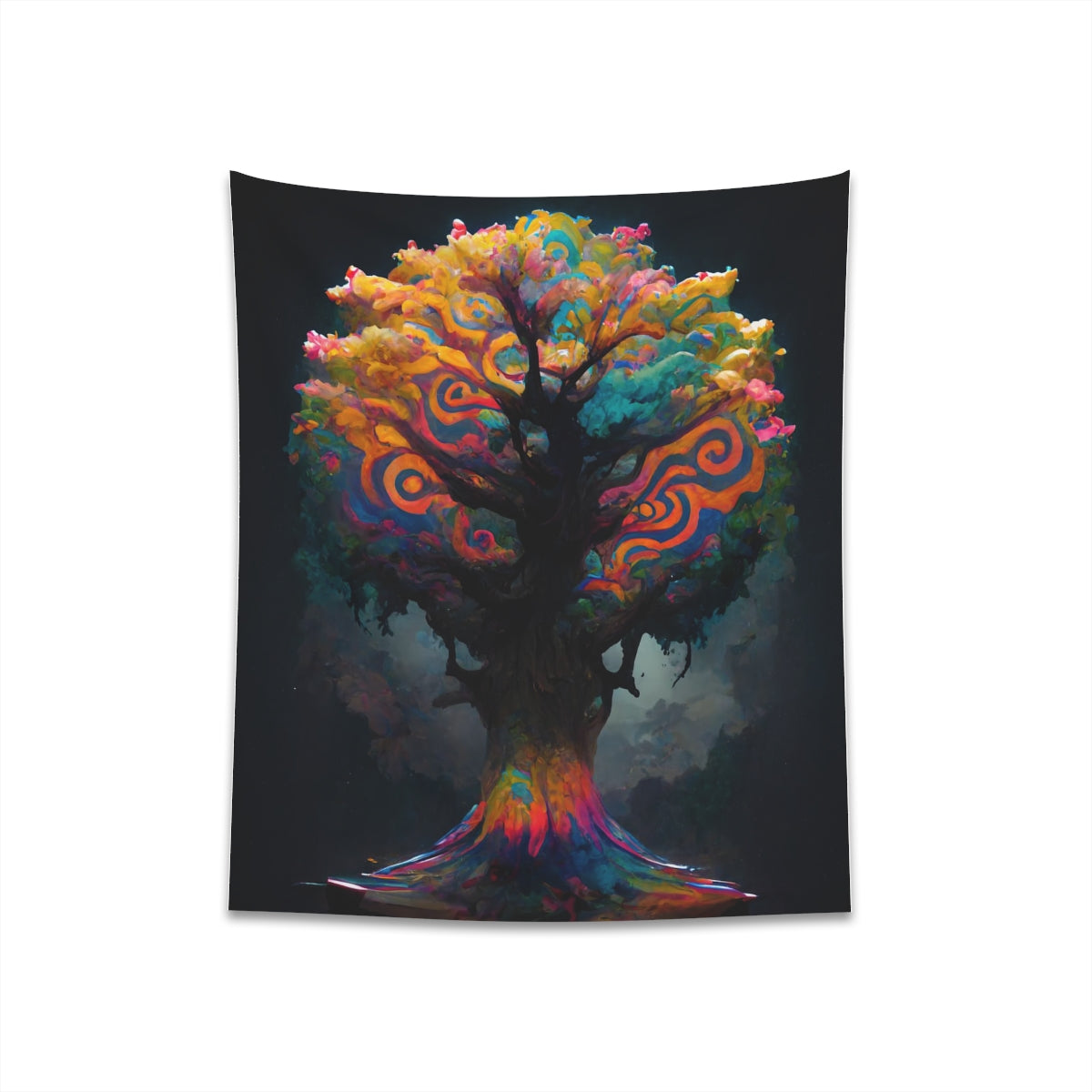 psychedelic tree - Indoor Wall Tapestries