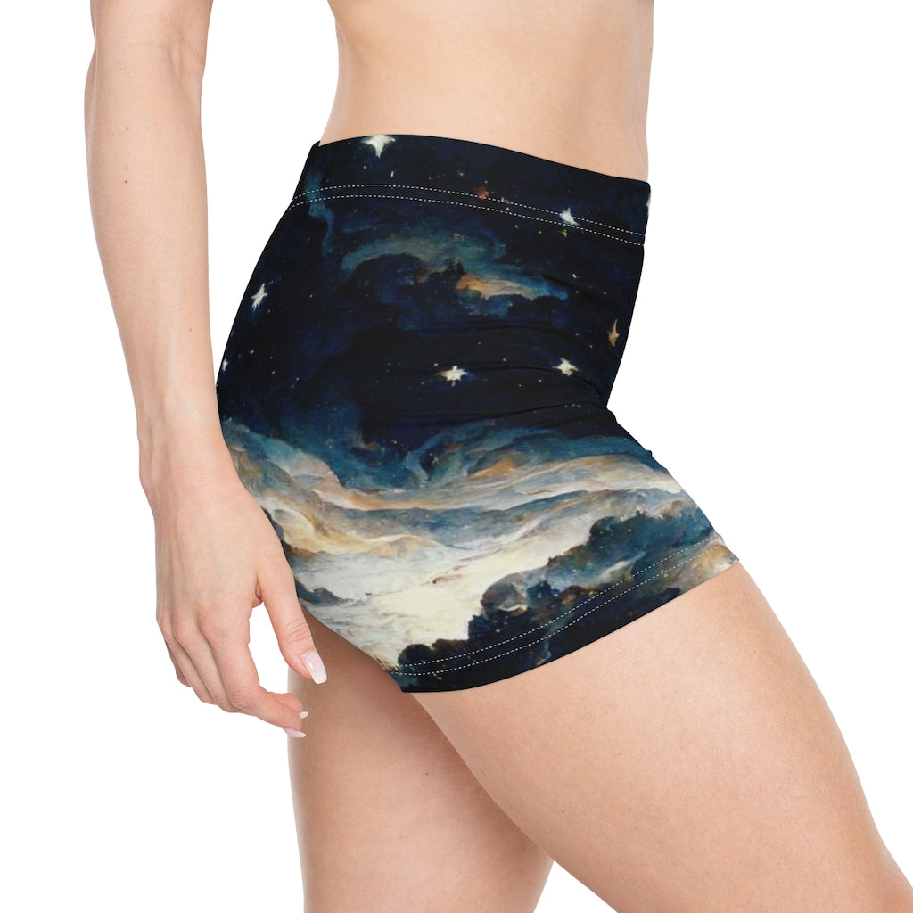 the night sky by michaelangelo mirror - Women's Shorts (AOP)