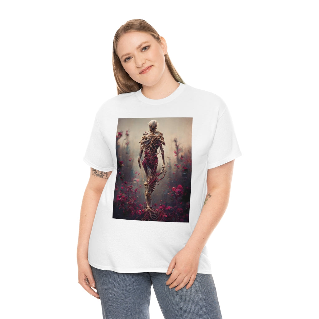 skeleton_made_of_vines_full_body - Unisex Heavy Cotton Tee