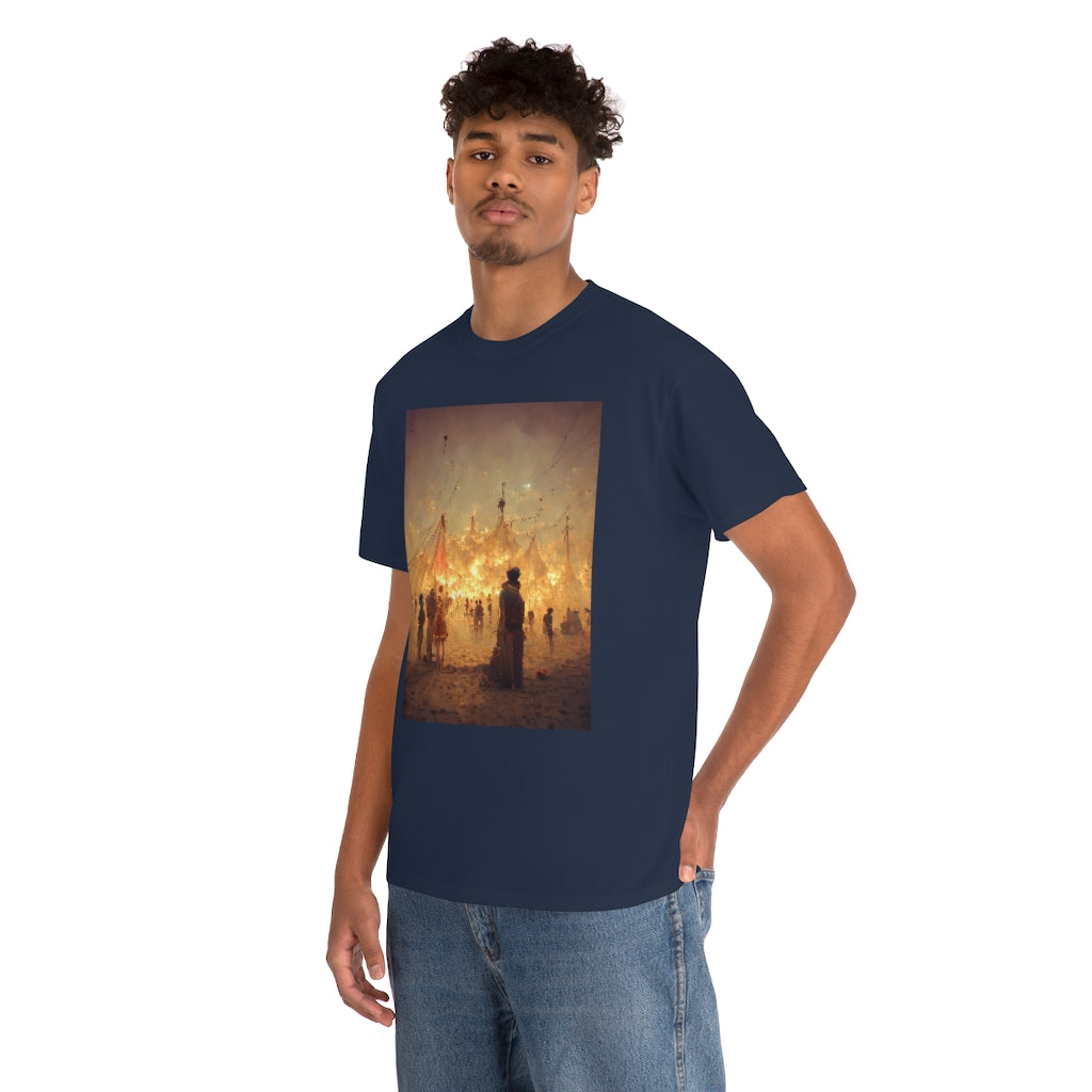 burning man festival by antoine de saint-exupéry - Unisex Heavy Cotton Tee