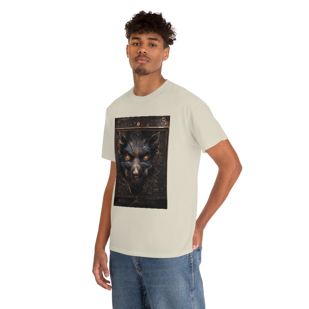 a_blueprint_of_a_steampunk_werewolf_concept_art - Unisex Heavy Cotton Tee